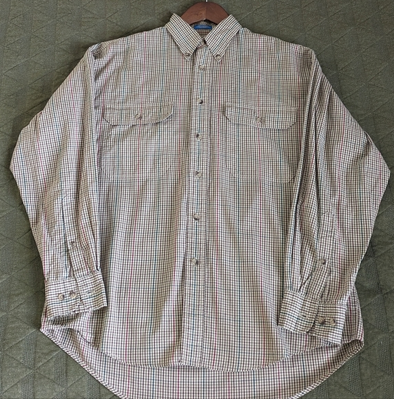 Pendleton Medium Brown Plaid Shirt 100% cotton - Picture 2 of 7